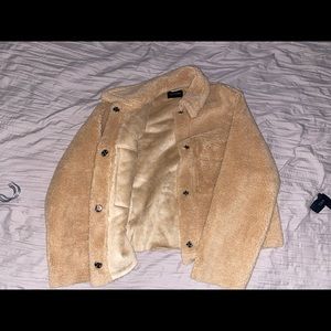 Tan Faux fur winter jacket NWT NBW
